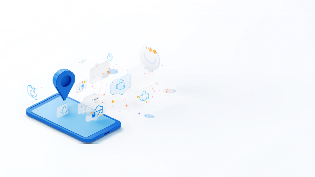 GoogleマップのAIが口コミから話題やスニペットを抽出する仕組みのイラスト