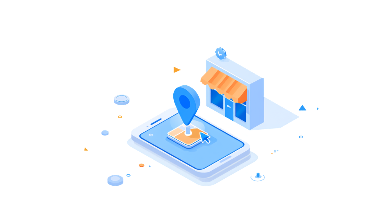 予約リンクの仕組みのイメージ（地図ピンと店舗）