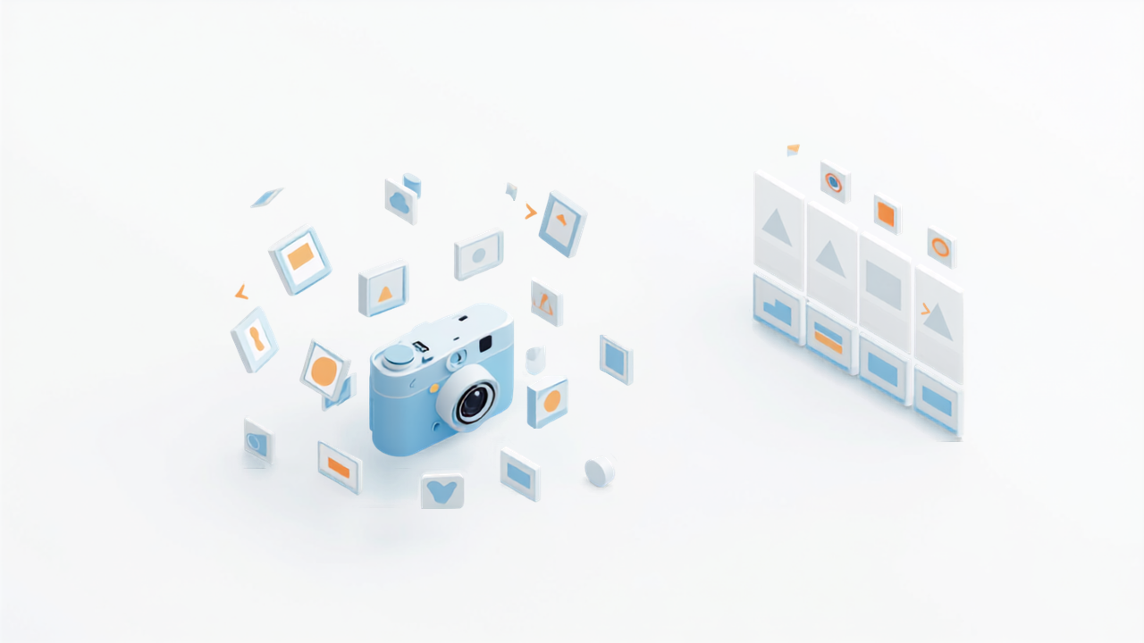写真の効果を確認する分析イメージのイラスト