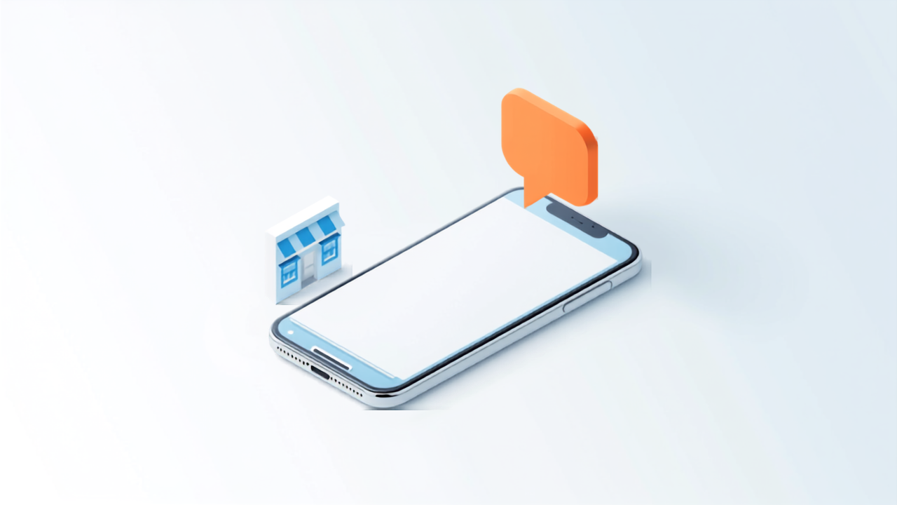 Googleマップとスマートフォンに投稿が表示されるイメージ