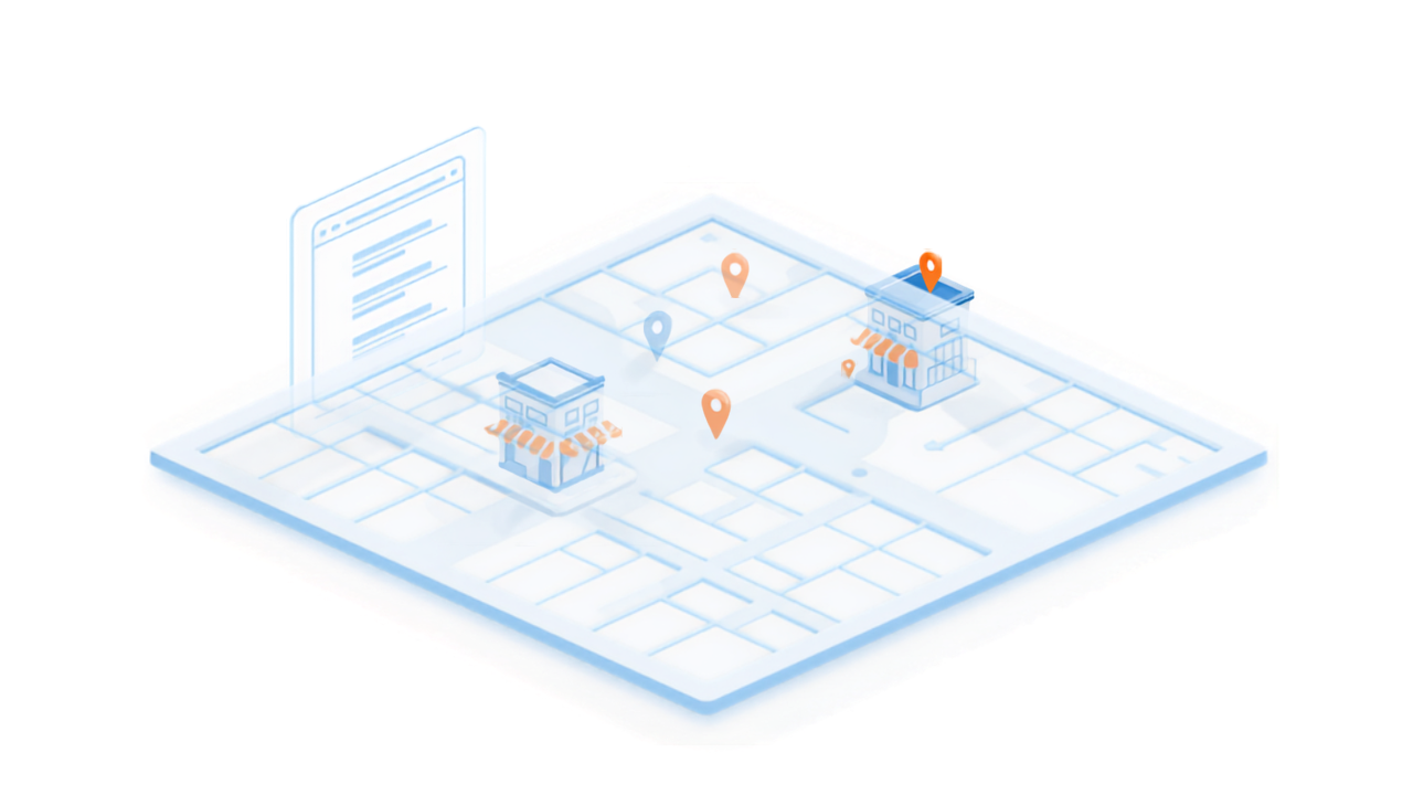 Google検索結果の地図枠ローカルパックのイメージイラスト