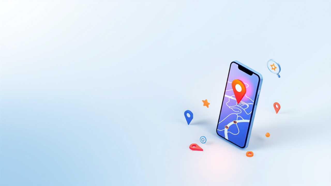 スマートフォンで飲食店をGoogleマップ検索するイメージ