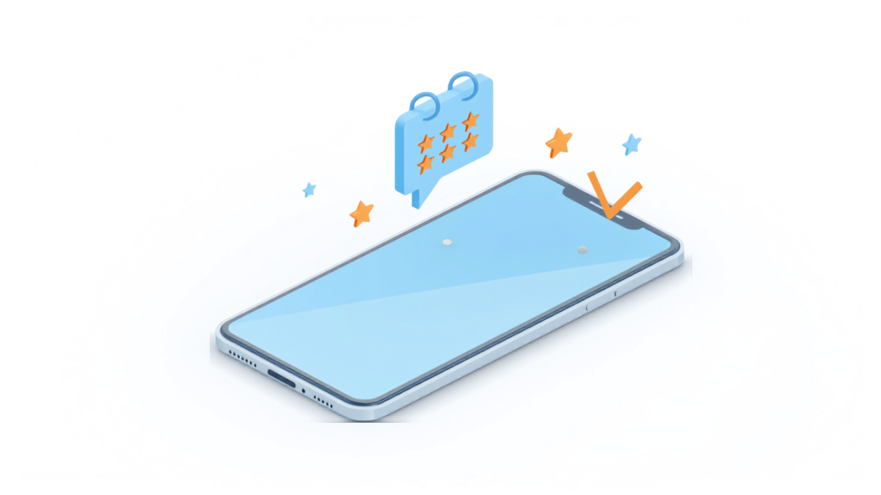 体験申込の導線づくりを表すイラスト｜スマートフォンとカレンダー