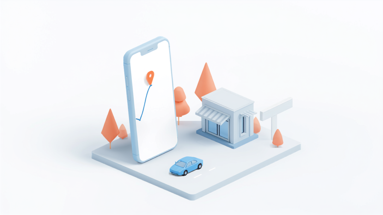 Googleビジネスプロフィールで駐車場情報を伝えるイメージ図