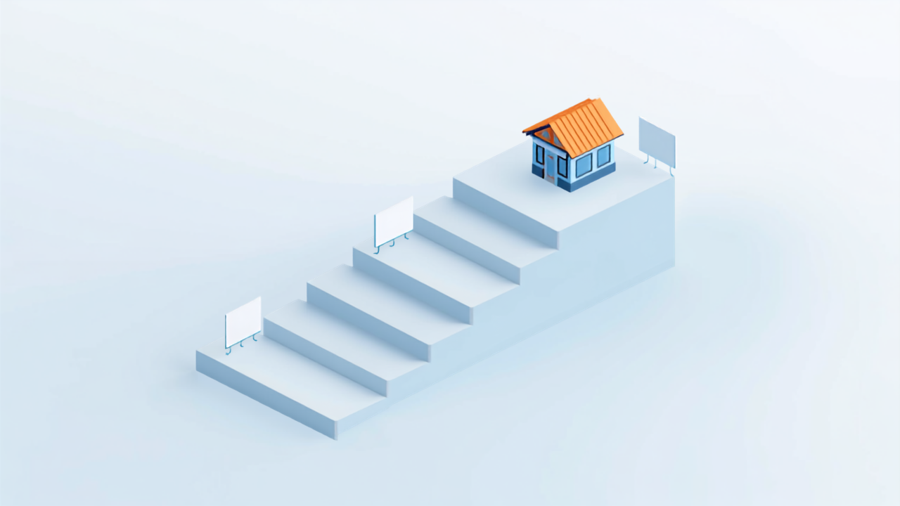 商圏分析を5つのステップで進めるイメージ