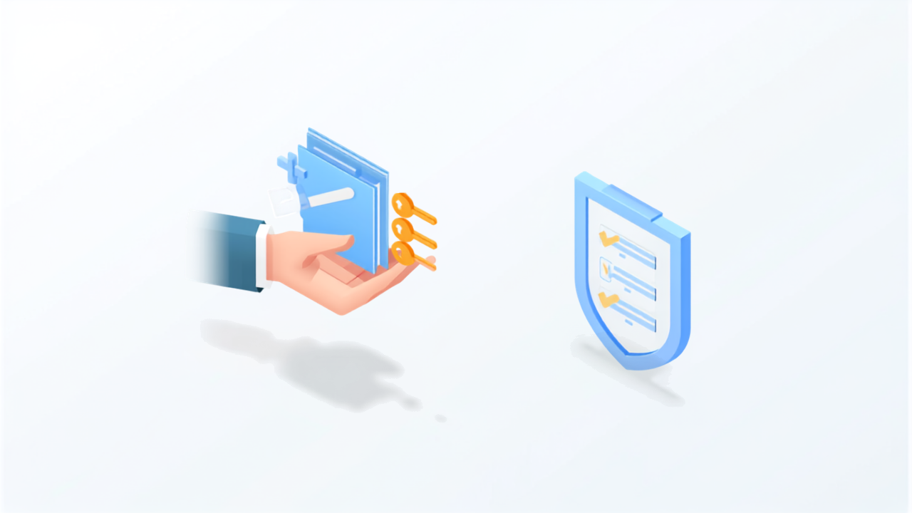 Googleビジネスプロフィールのオーナー権限を取り戻す手順のアイソメトリックイラスト