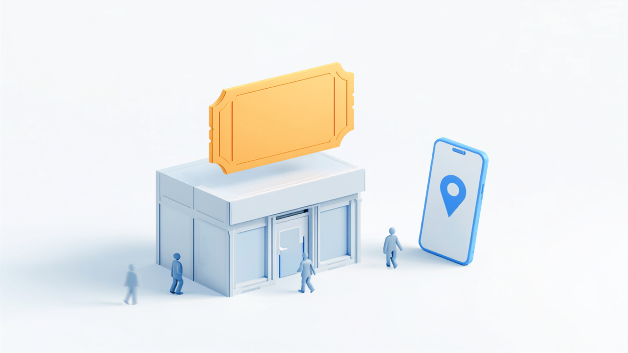 Googleビジネスプロフィールの特典投稿で店舗集客につなげるイメージ
